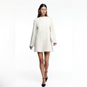 H&M White Sequin Dress w/ Black Bow on back, Wore once, Good Condition.